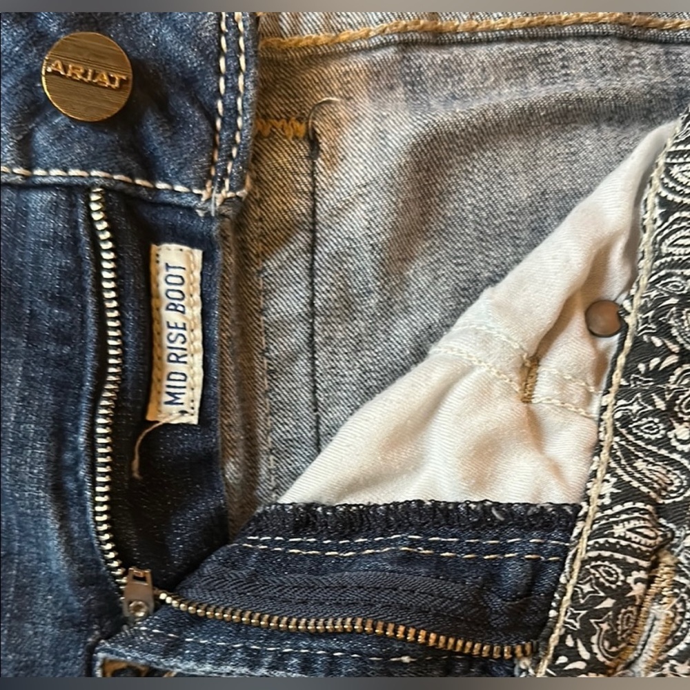 Ariat REAL Mr Corinne Mid Rise Bootcut Women's Blue Jeans - Picture 3 of 11